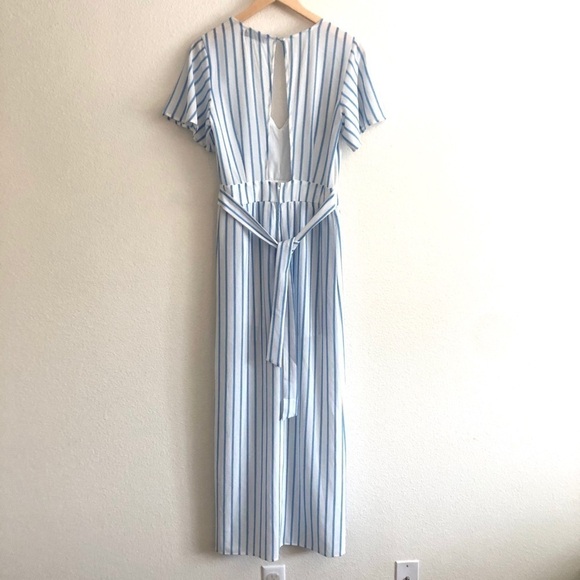 Crystal Sky Striped Romper With Maxi Skirt - Picture 4 of 4